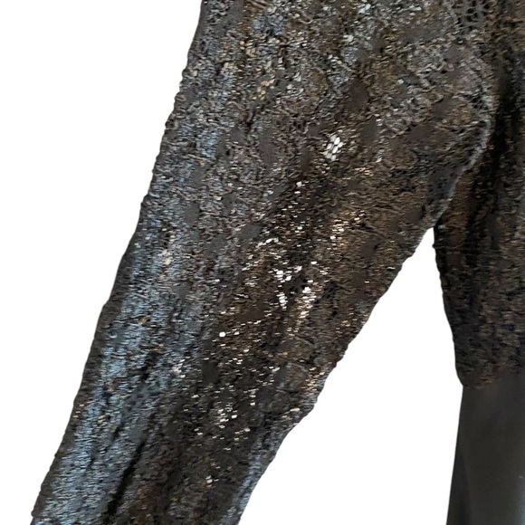 vintage 90s Girl black lace Chiffon sheer overlay babydoll dress Grunge Emo LBD - Picture 4 of 9